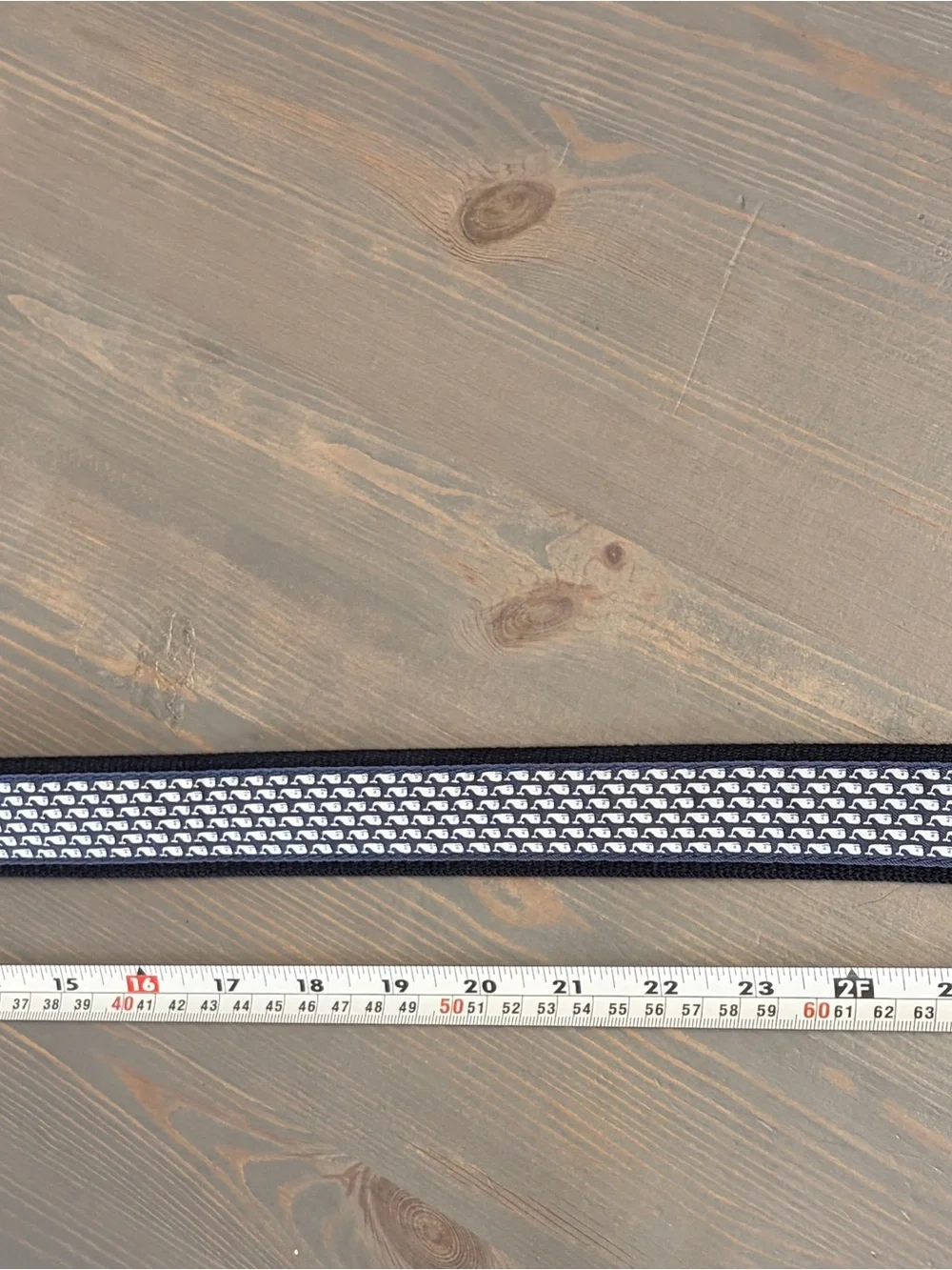 Vineyard Vines Navy and White Whale Pattern Belt